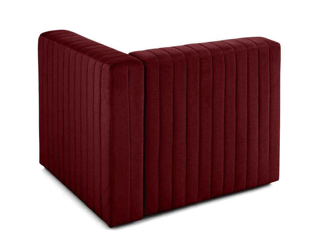 Module d'assise droit en velours Nova