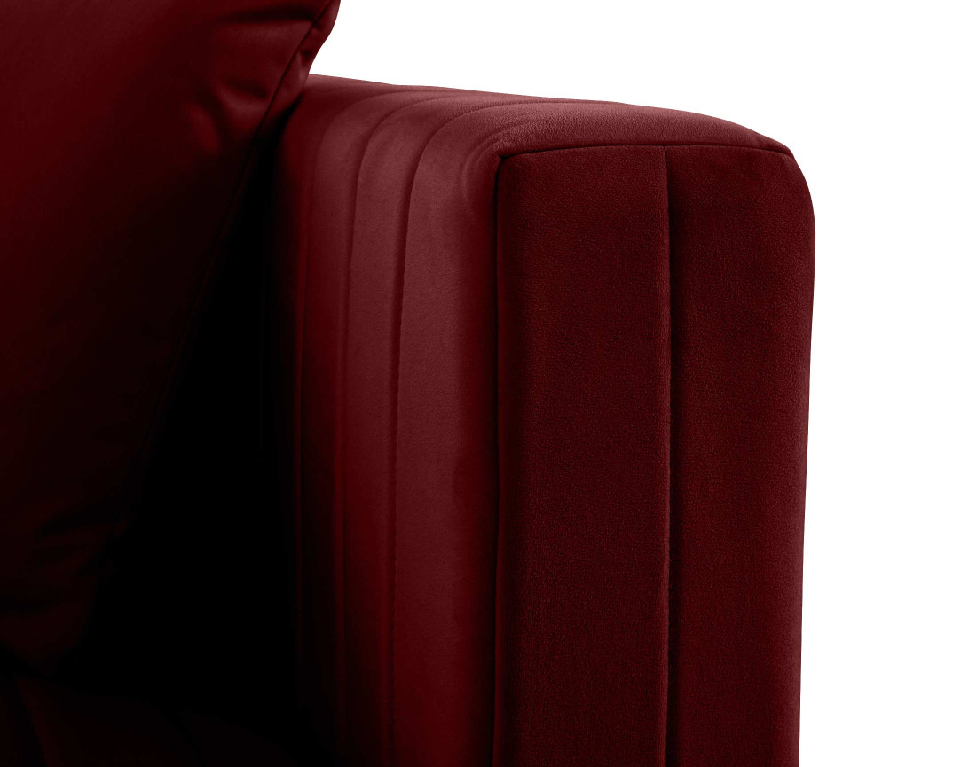 Module d'assise droit en velours Nova