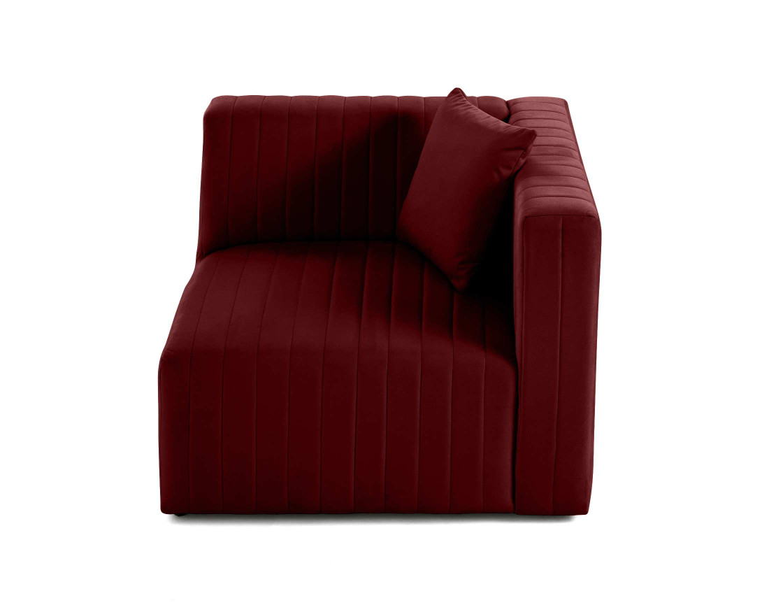 Module d'assise droit en velours Nova