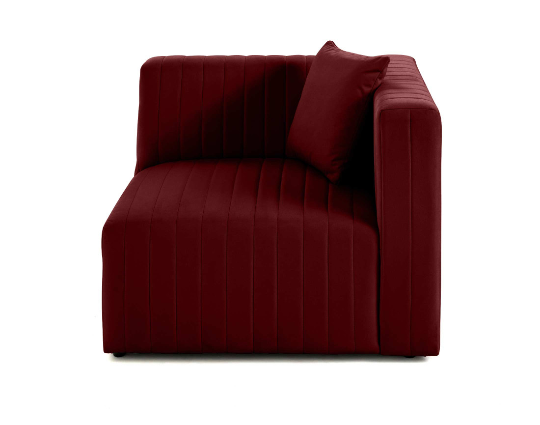 Module d'assise droit en velours Nova