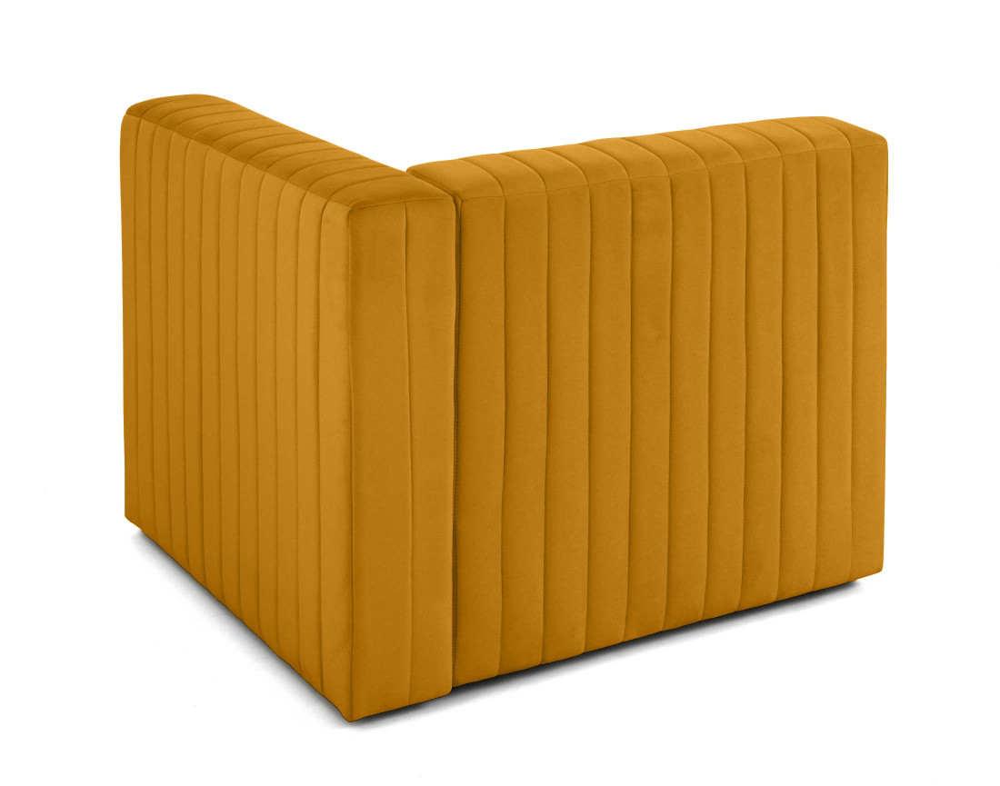 Module d'assise droit en velours Nova