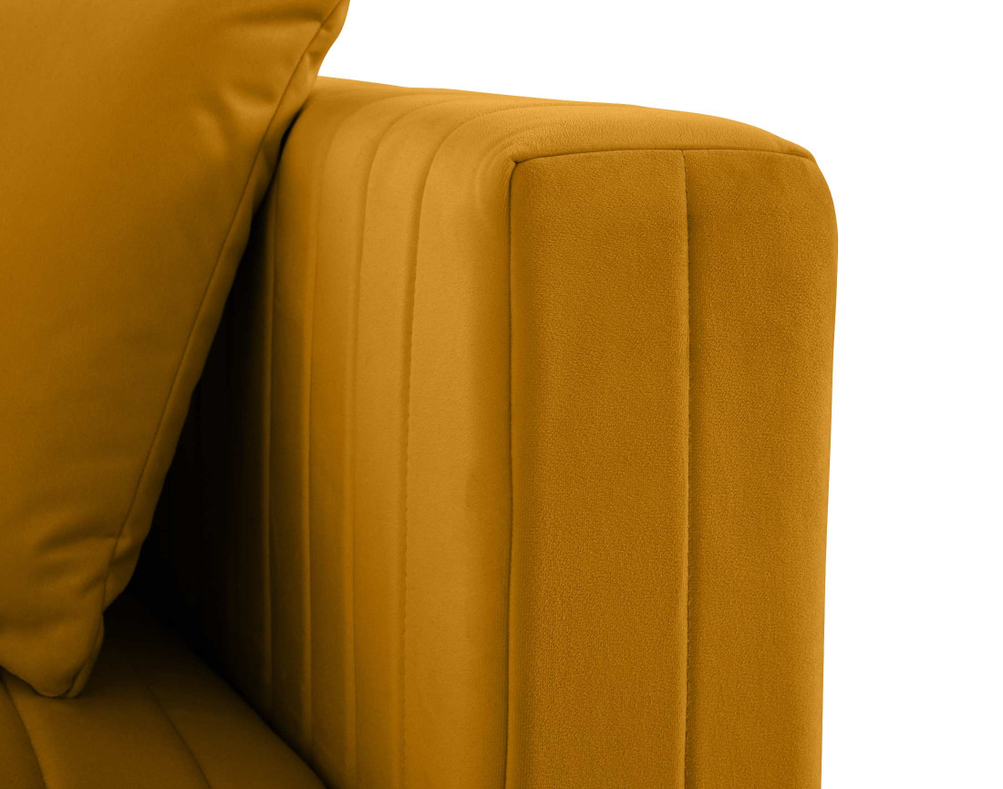 Module d'assise droit en velours Nova