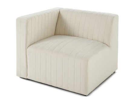 Module d'assise gauche en velours Nova