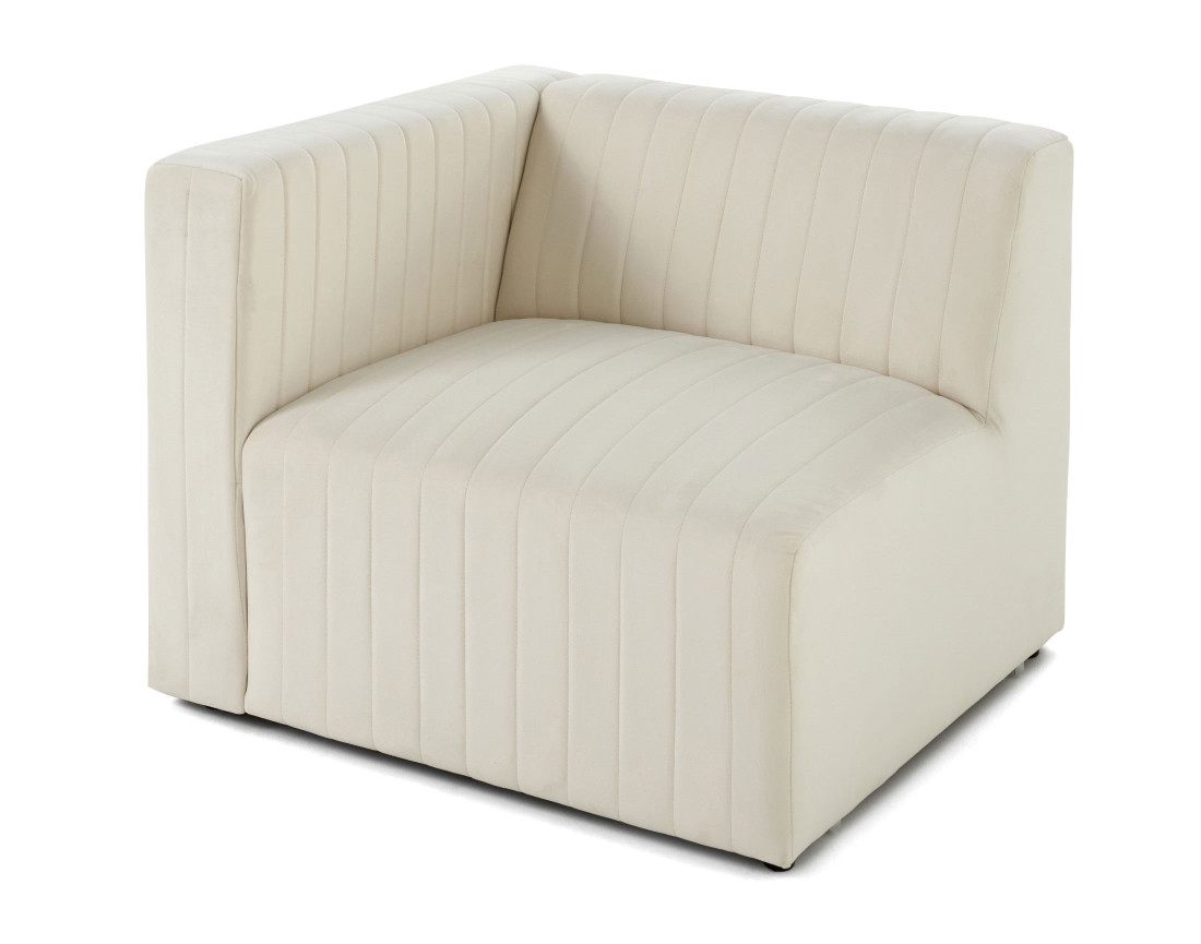 Module d'assise gauche en velours Nova