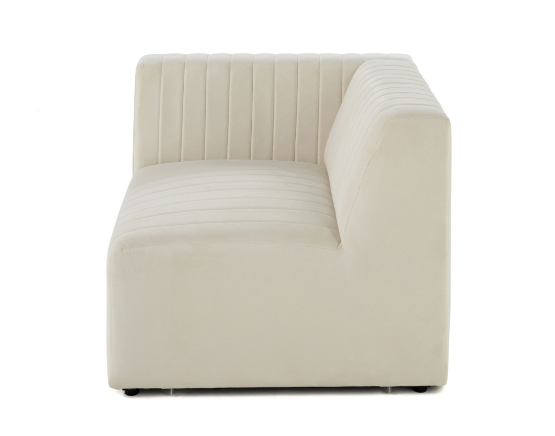 Module d'assise gauche en velours Nova