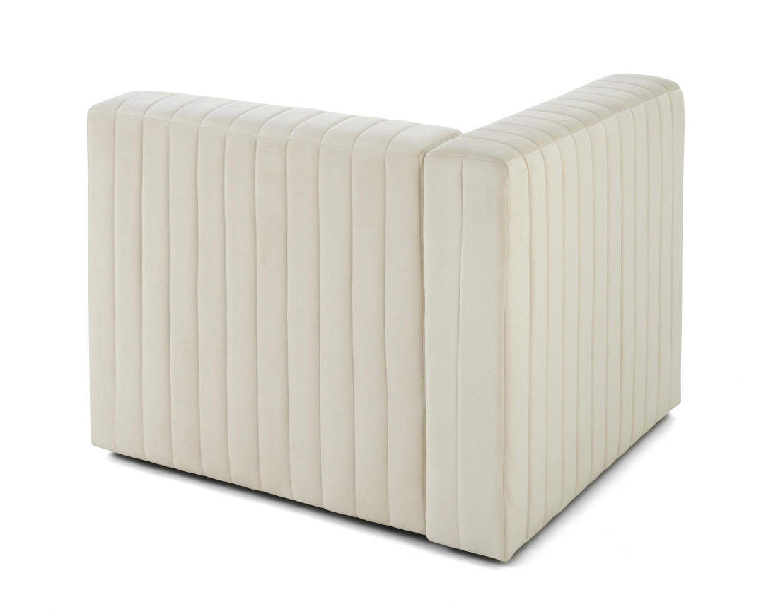 Module d'assise gauche en velours Nova