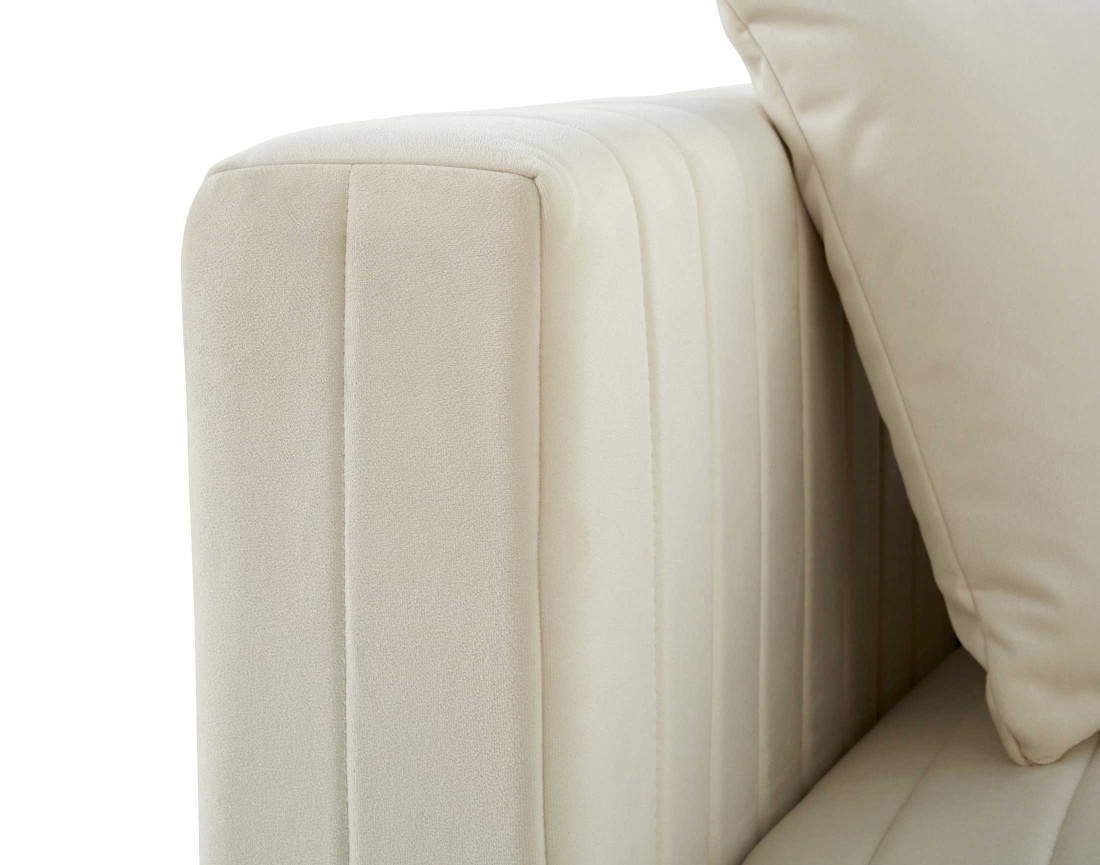 Module d'assise gauche en velours Nova