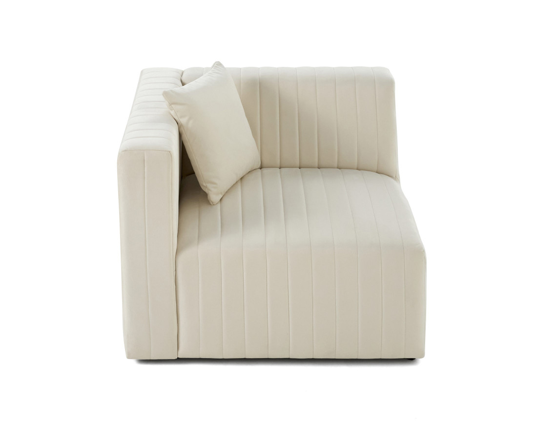 Module d'assise gauche en velours Nova