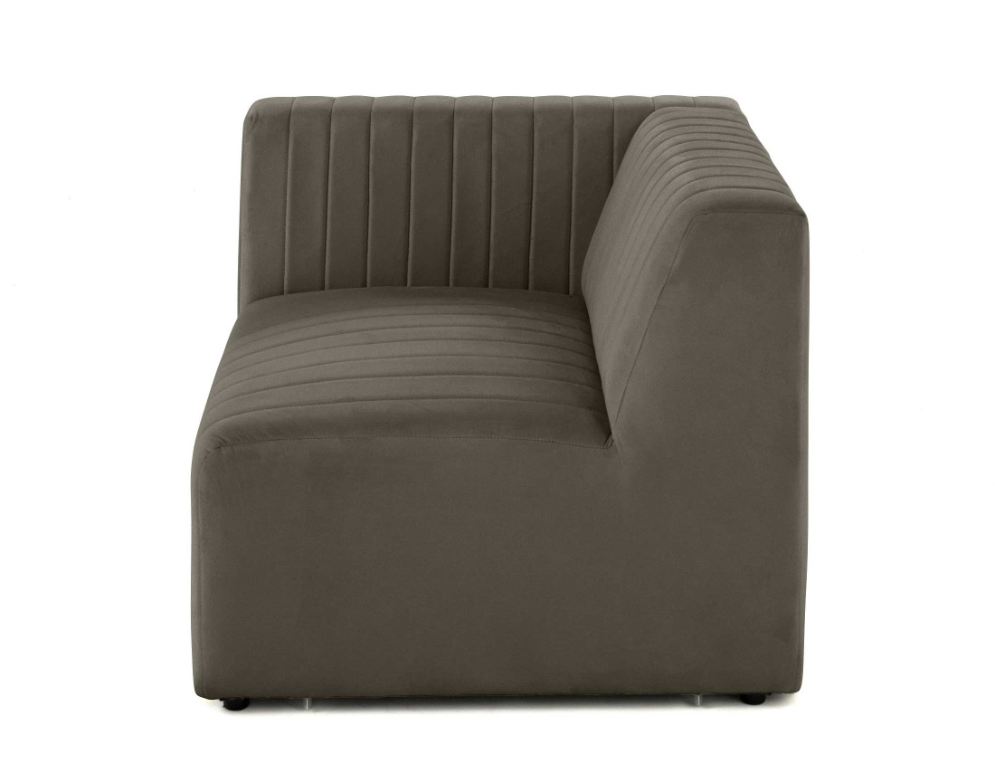 Module d'assise gauche en velours Nova