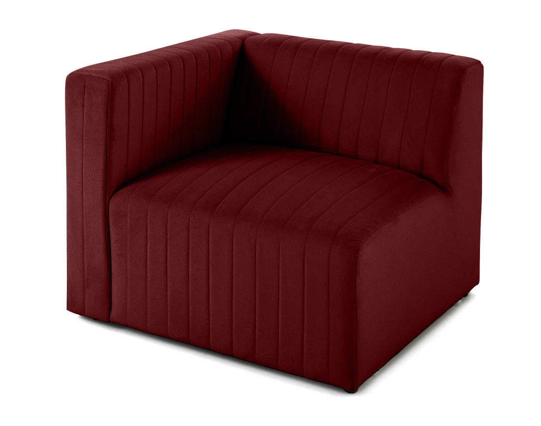 Module d'assise gauche en velours Nova