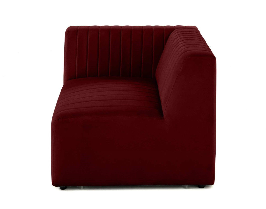 Module d'assise gauche en velours Nova