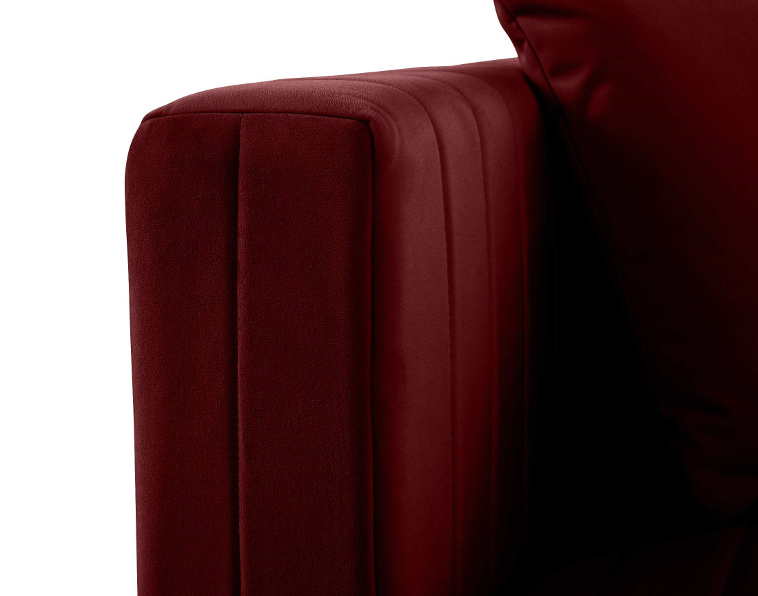 Module d'assise gauche en velours Nova