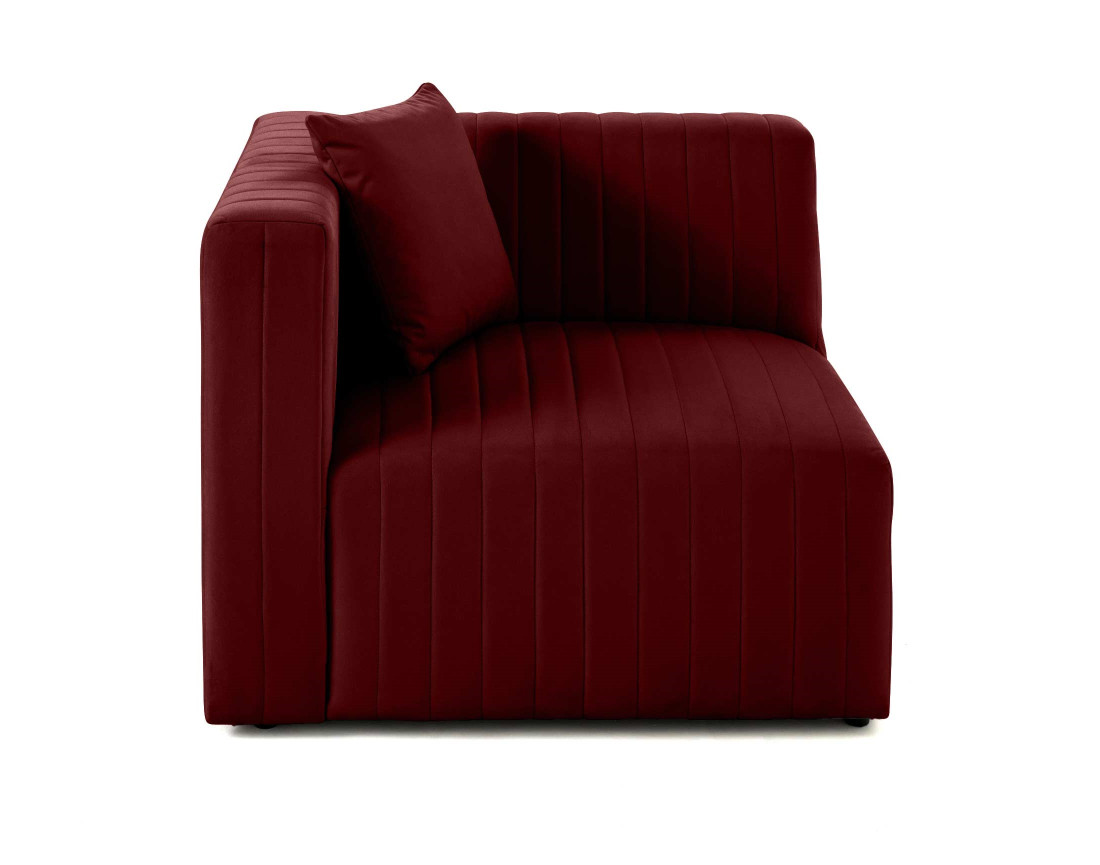 Module d'assise gauche en velours Nova