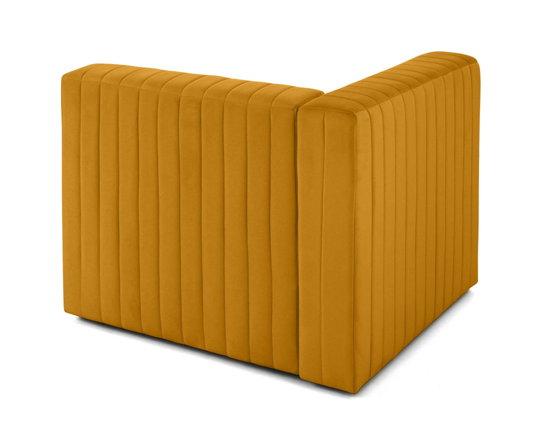 Module d'assise gauche en velours Nova