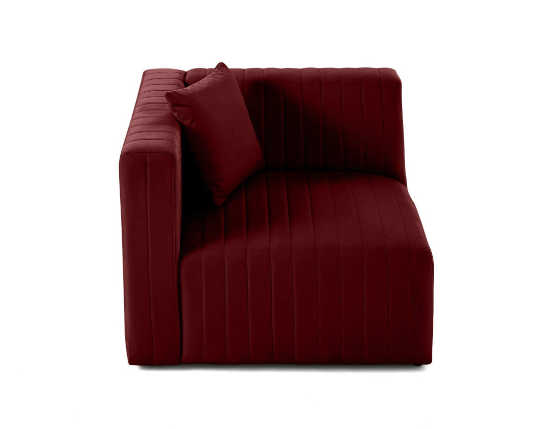 Module d'assise gauche en velours Nova