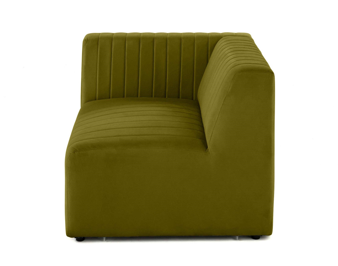 Module d'assise gauche en velours Nova