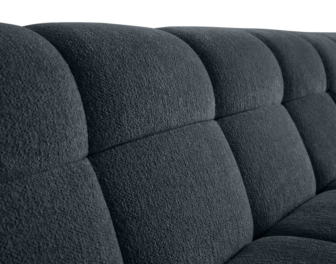 Canapé d'angle droit 4 places en tissu texturé Ray