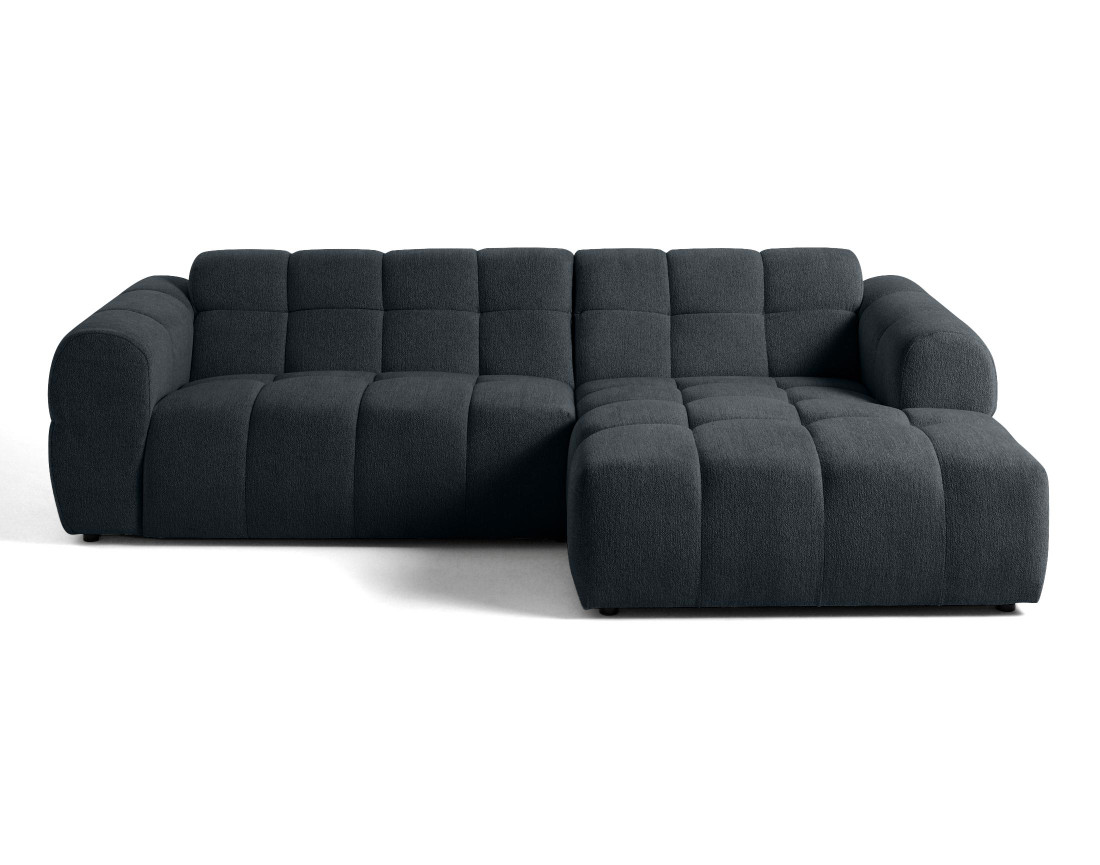 Canapé d'angle droit 4 places en tissu texturé Ray