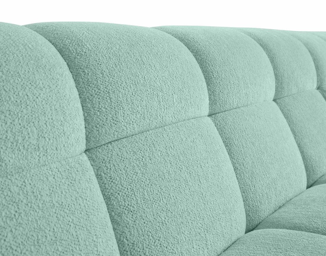 Canapé d'angle droit 4 places en tissu texturé Ray