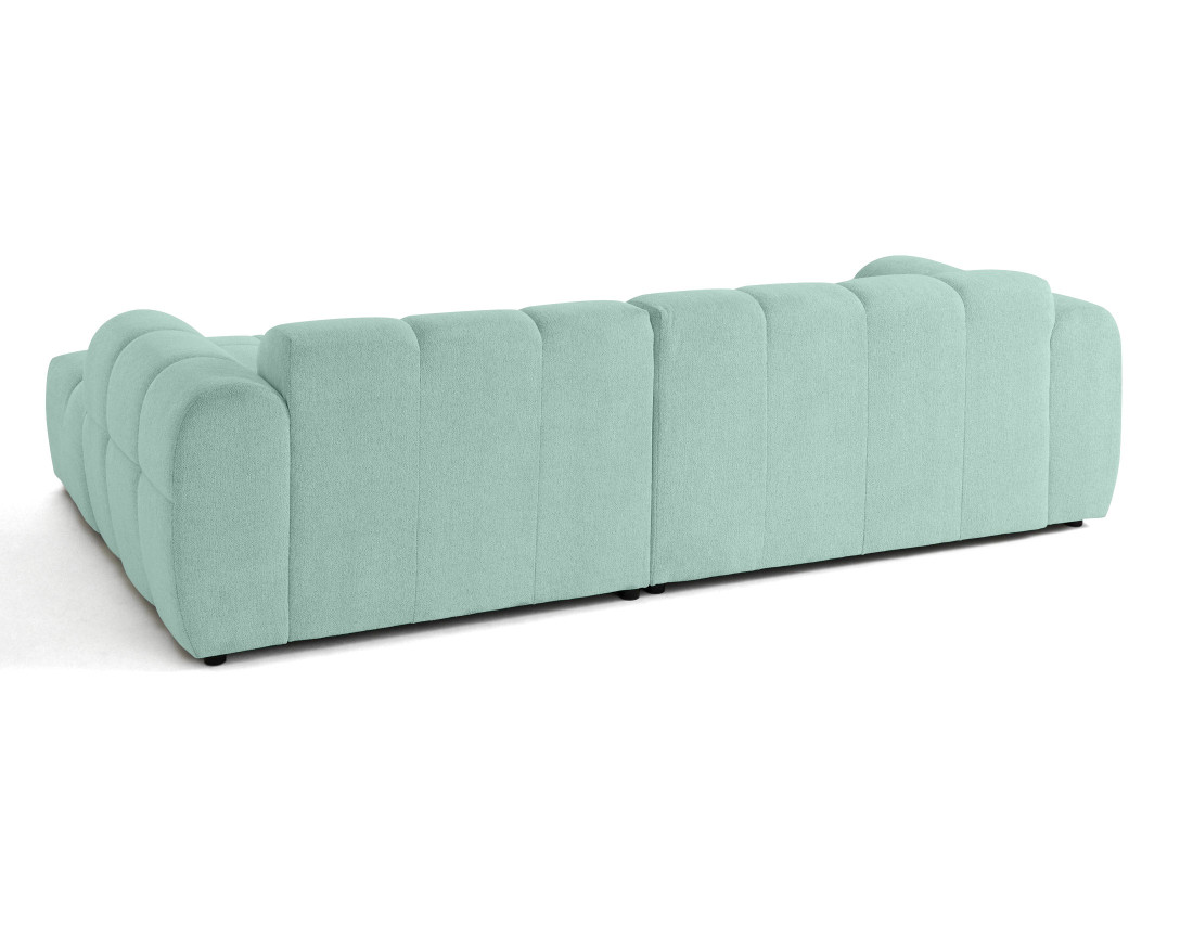 Canapé d'angle droit 4 places en tissu texturé Ray