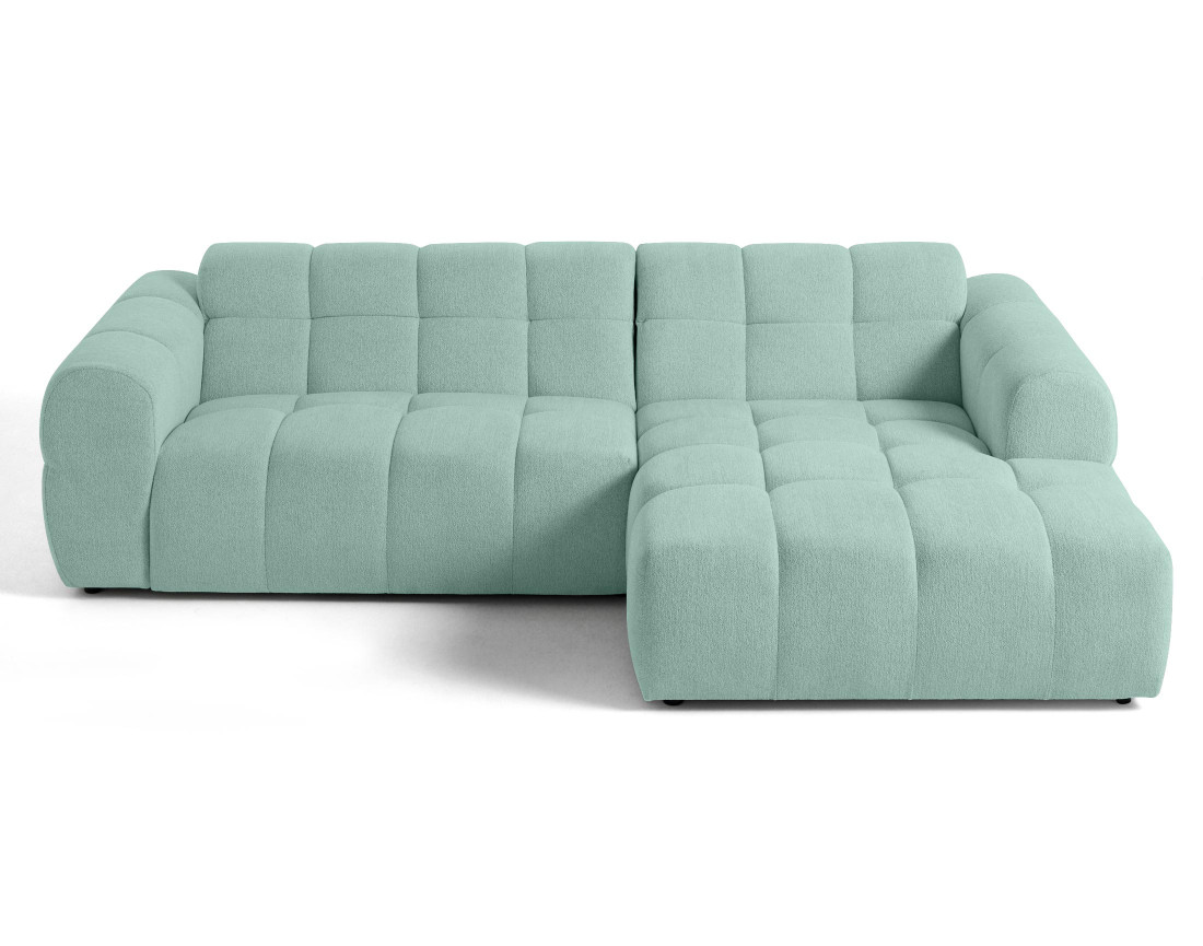 Canapé d'angle droit 4 places en tissu texturé Ray