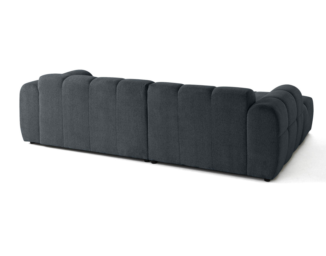 Canapé d'angle gauche 4 places en tissu texturé