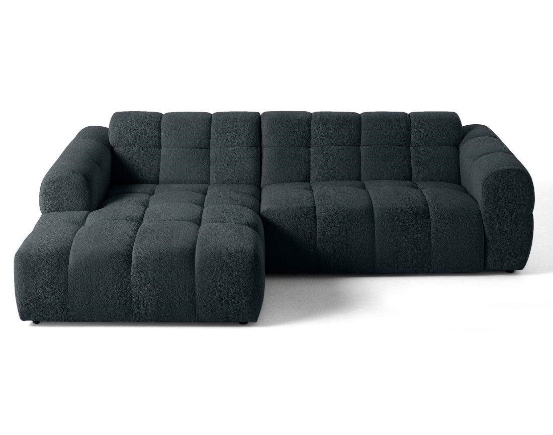 Canapé d'angle gauche 4 places en tissu texturé