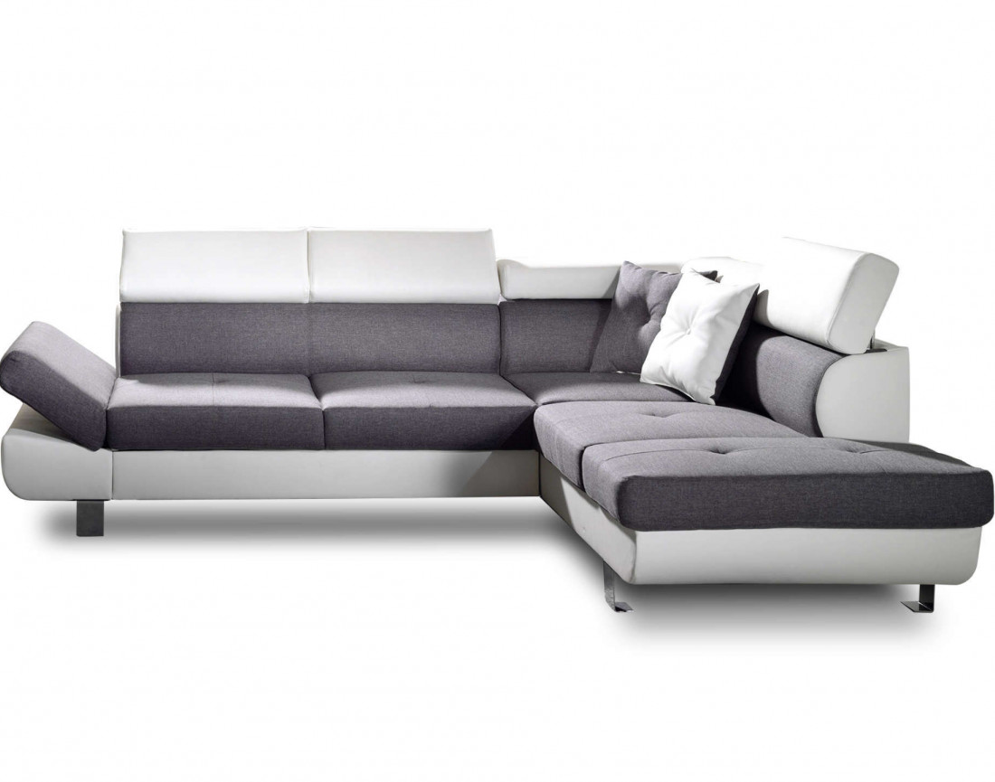 Lisbona - Canapé d'angle droit convertible - L 252 x P 190cm