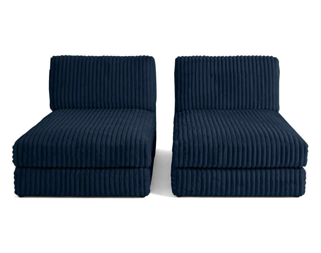 Canapé modulable 3 places en fausse fourrure côtelée Jasper