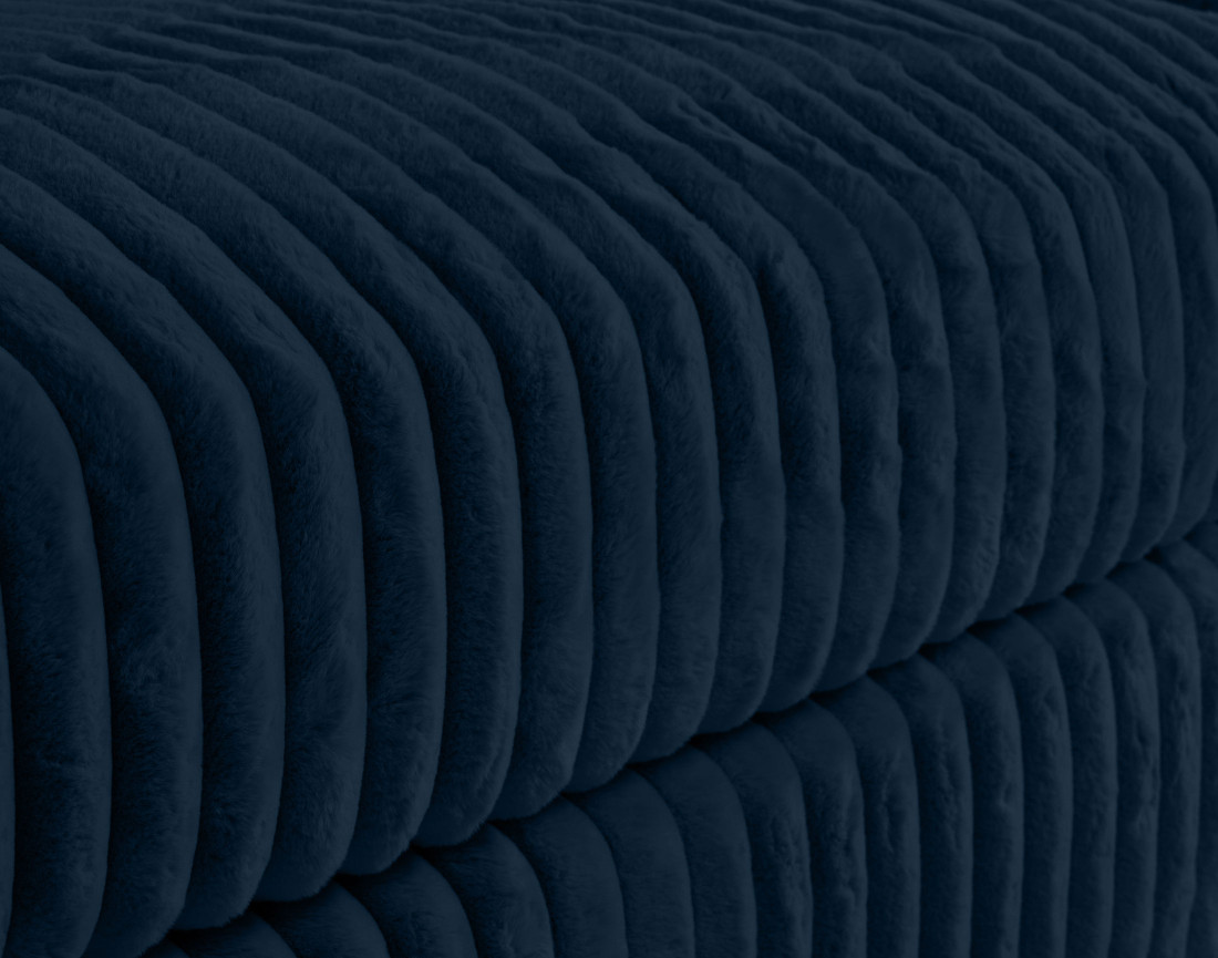 Canapé modulable 3 places en fausse fourrure côtelée Jasper