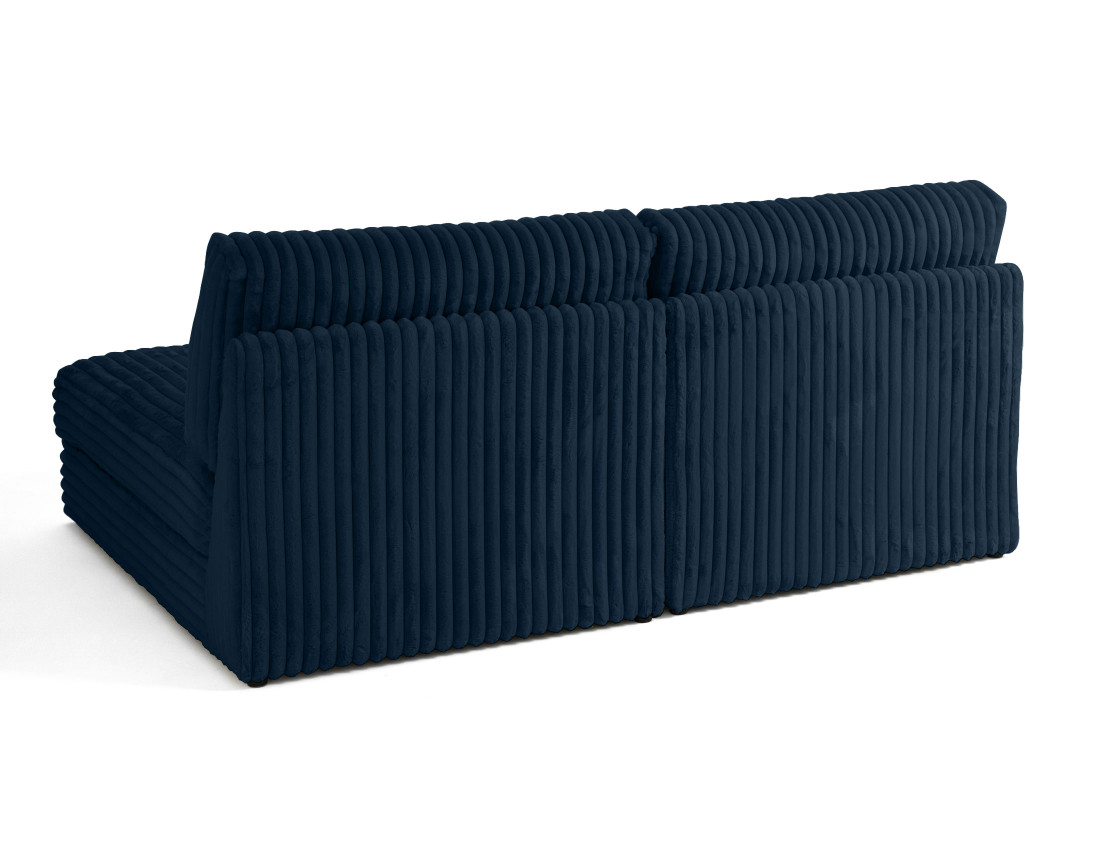 Canapé modulable 3 places en fausse fourrure côtelée Jasper