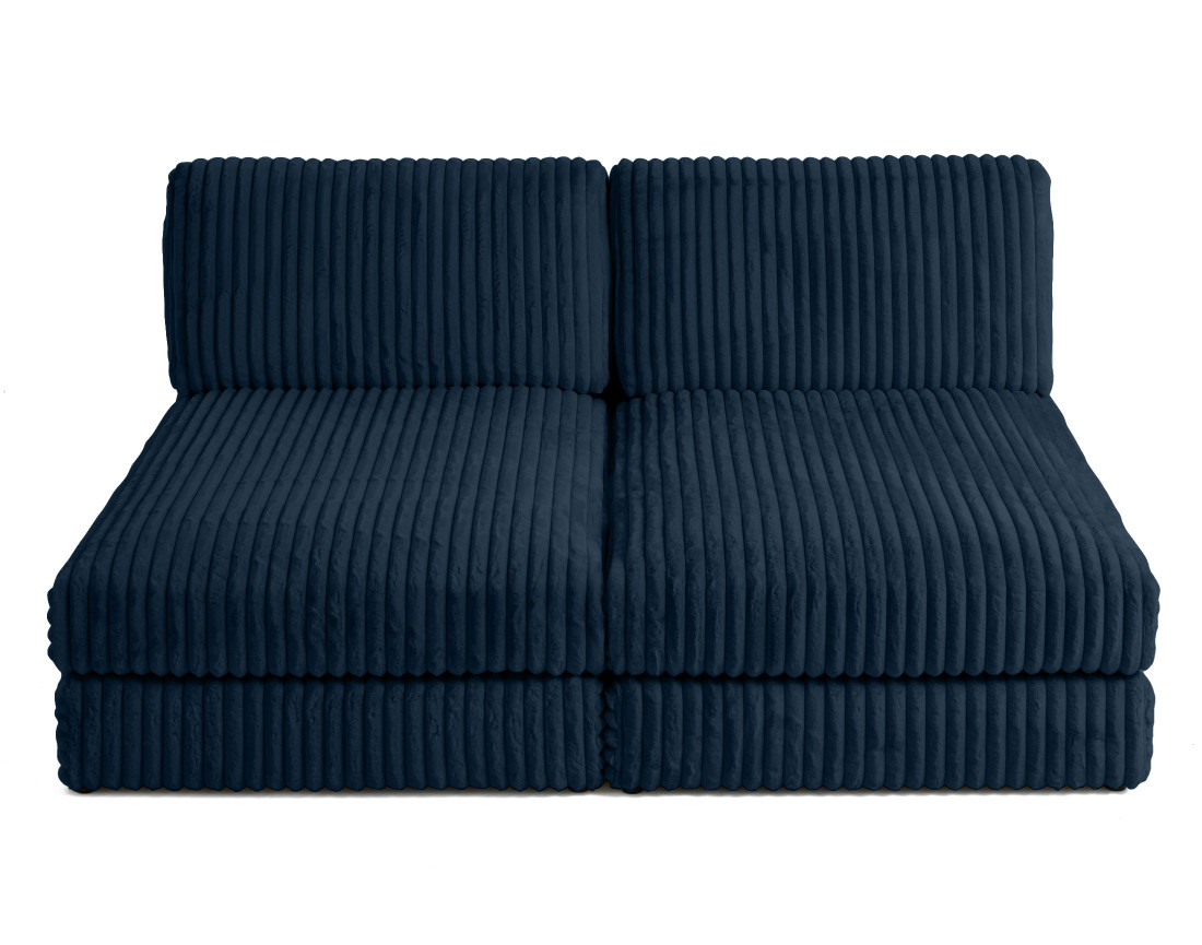 Canapé modulable 3 places en fausse fourrure côtelée Jasper