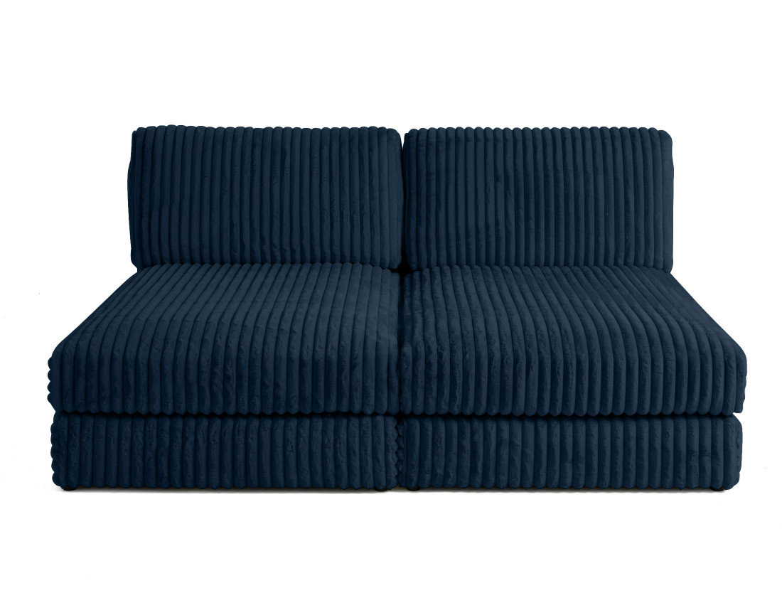 Canapé modulable 3 places en fausse fourrure côtelée Jasper