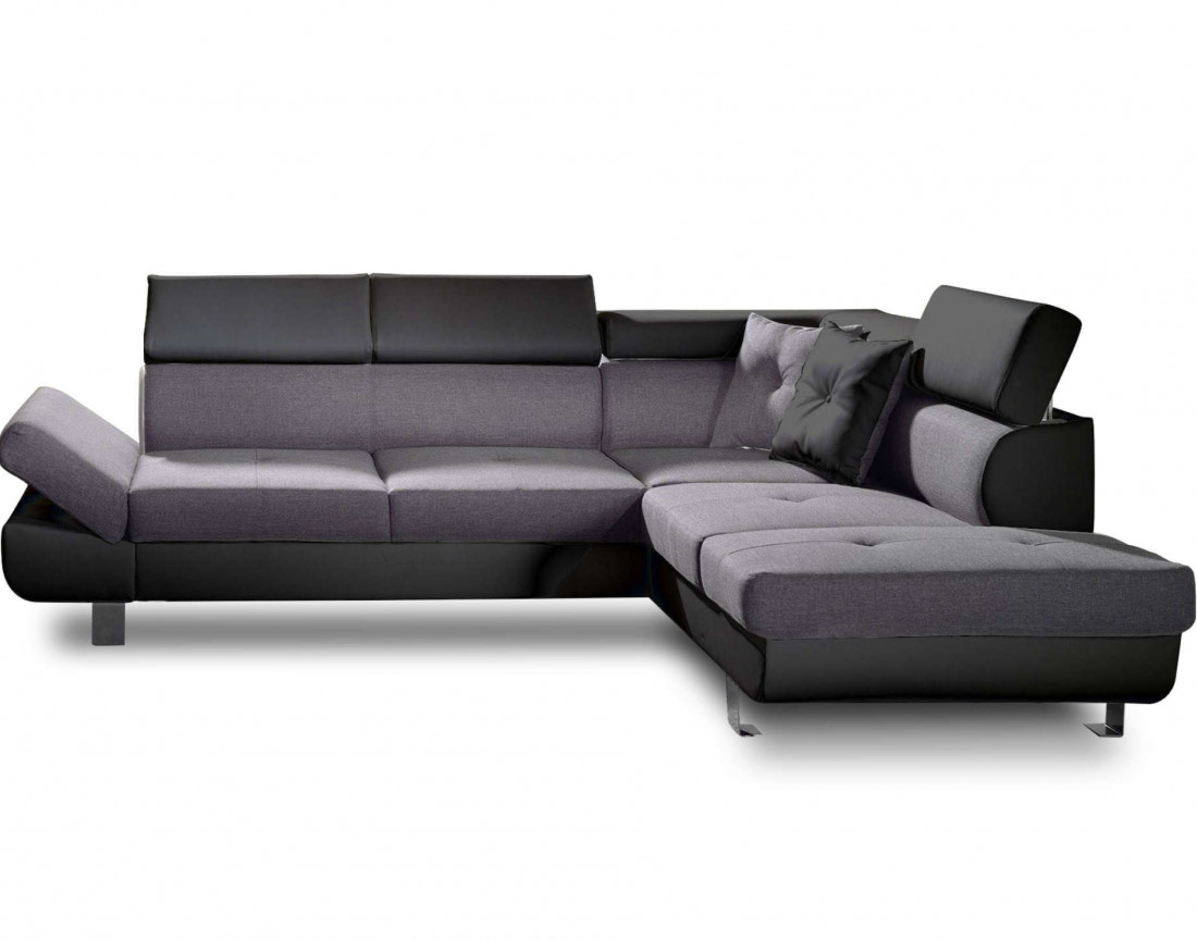 Lisbona - Canapé d'angle droit convertible - L 252 x P 190cm