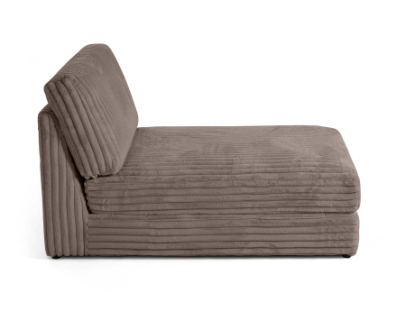 Module méridienne en fausse fourrure côtelée Jasper