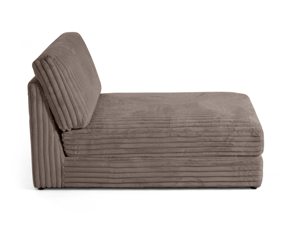 Module méridienne en fausse fourrure côtelée Jasper