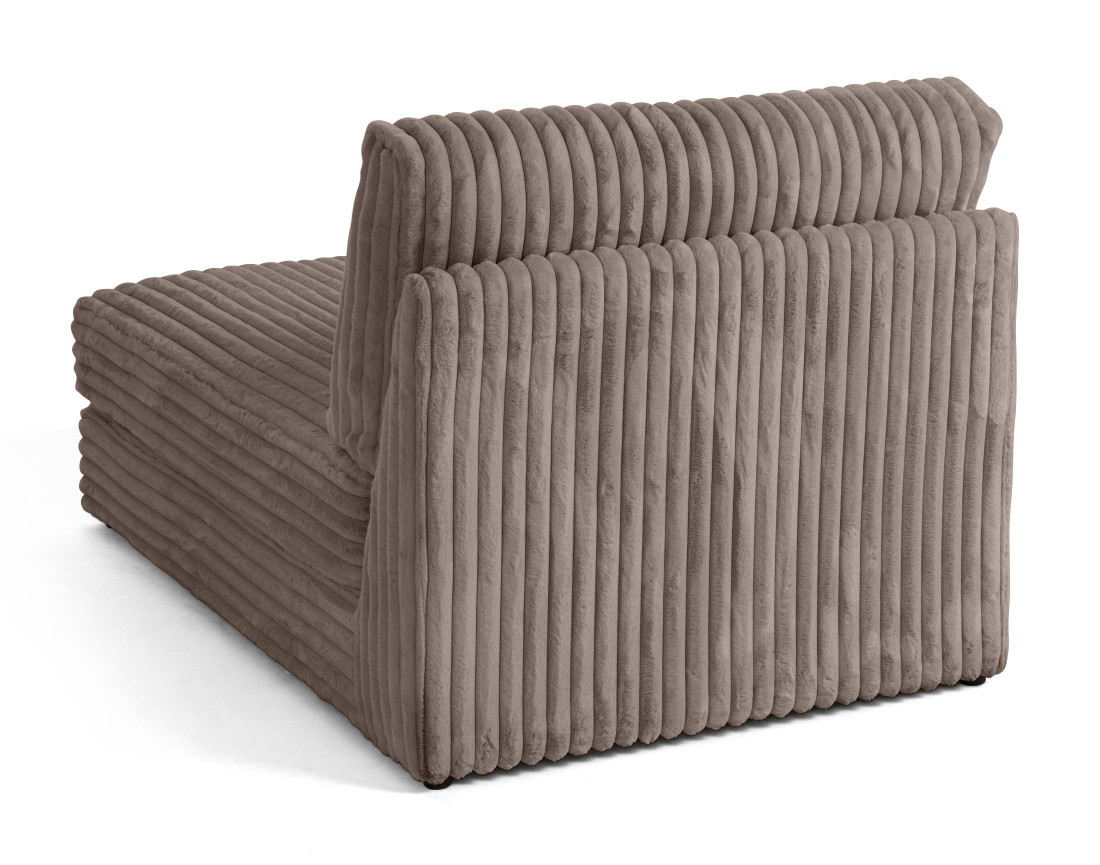 Module méridienne en fausse fourrure côtelée Jasper