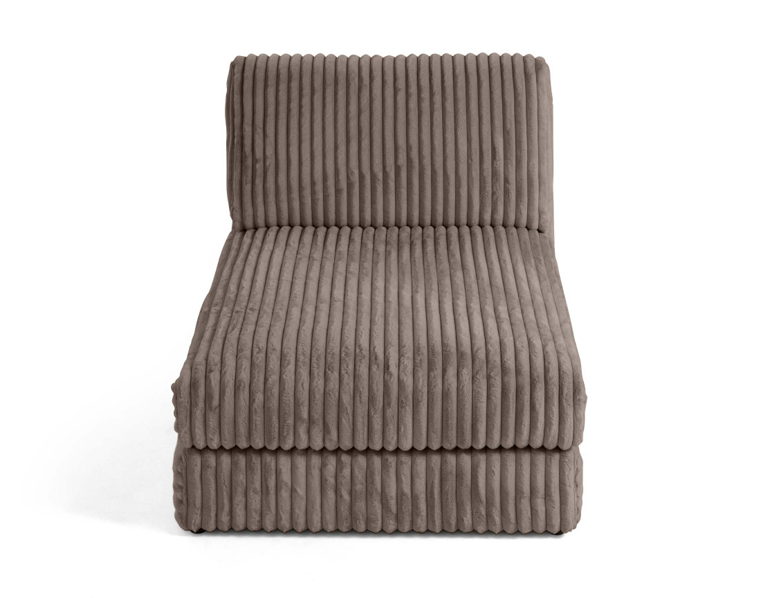 Module méridienne en fausse fourrure côtelée Jasper