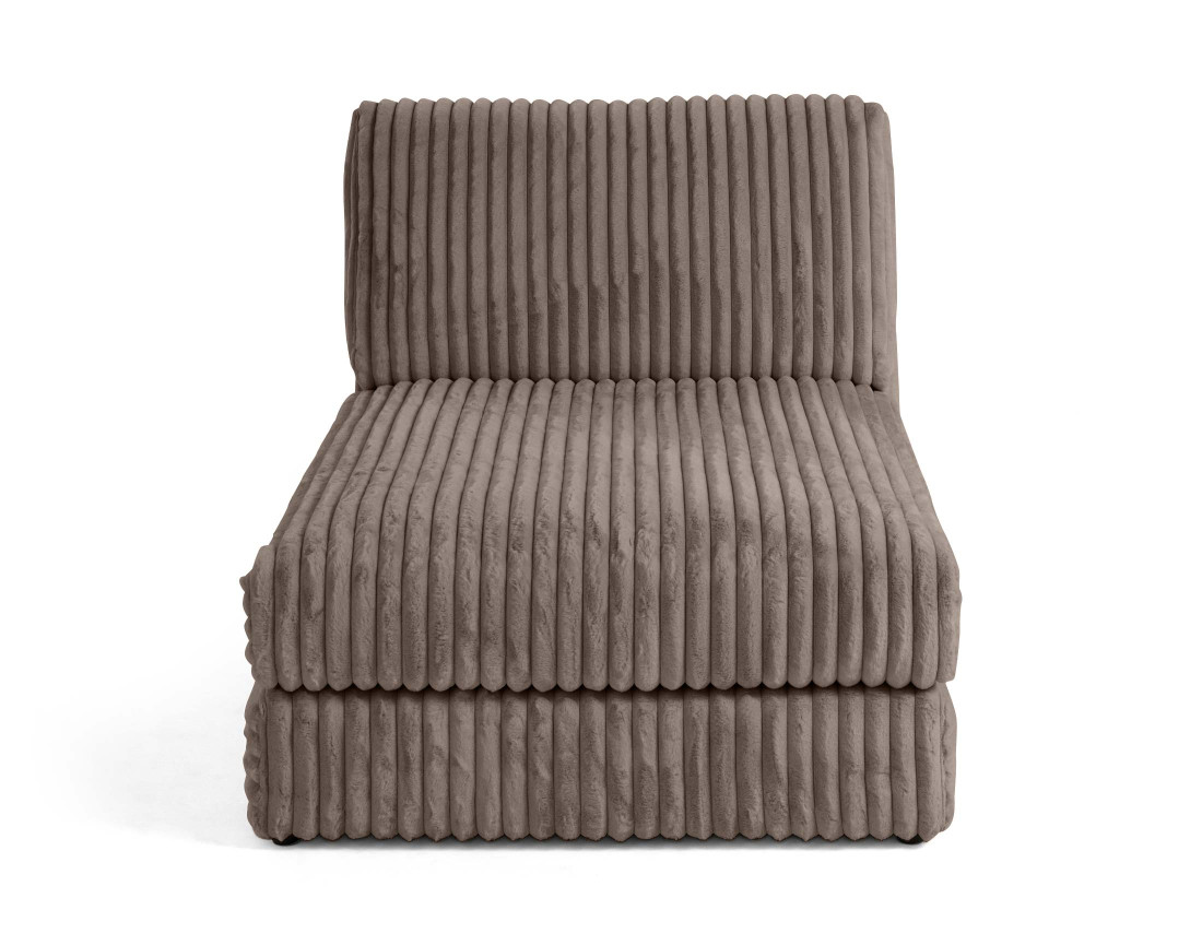 Module méridienne en fausse fourrure côtelée Jasper