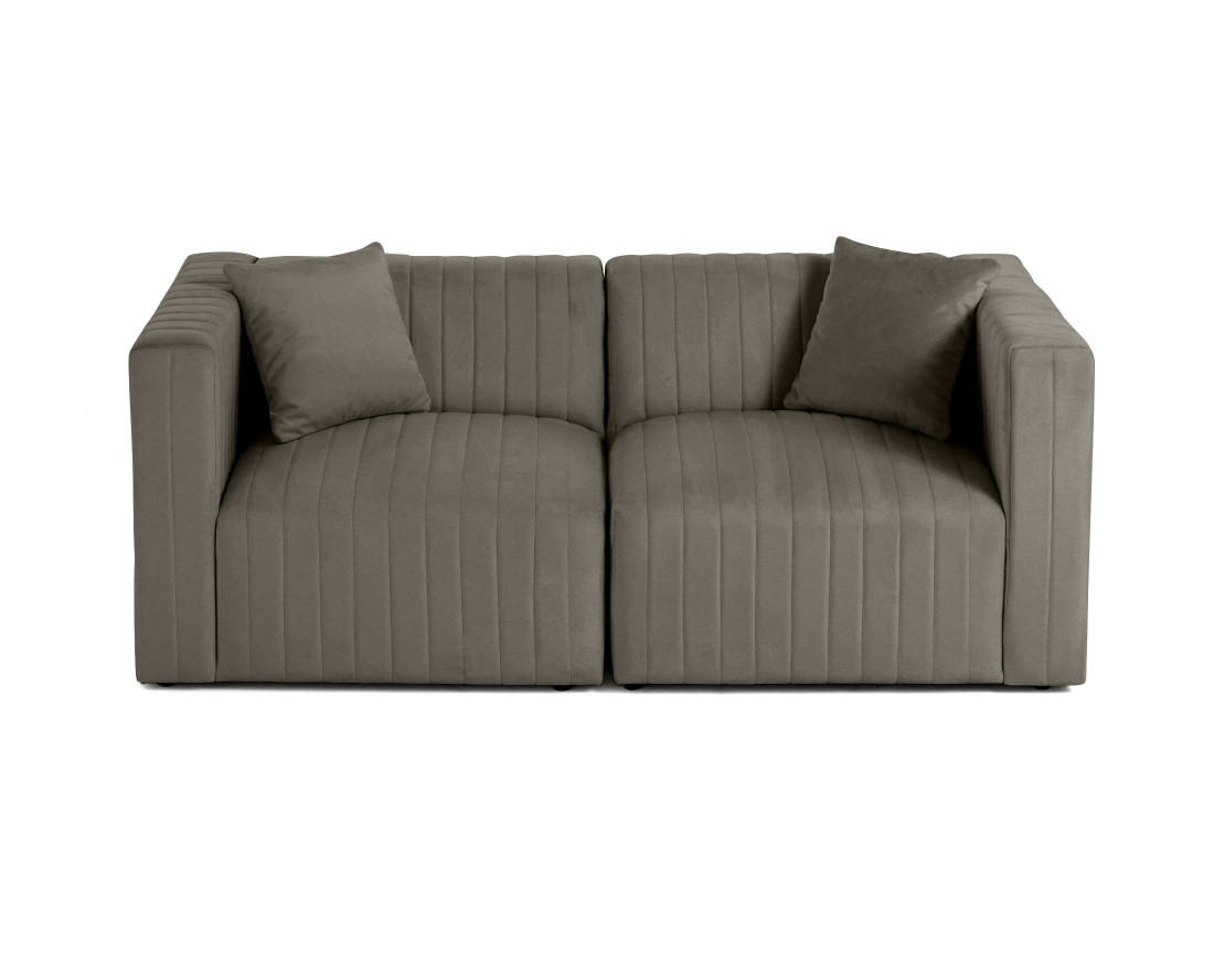 Canapé modulable 2 places en velours Nova