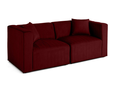 Canapé modulable 2 places en velours Nova