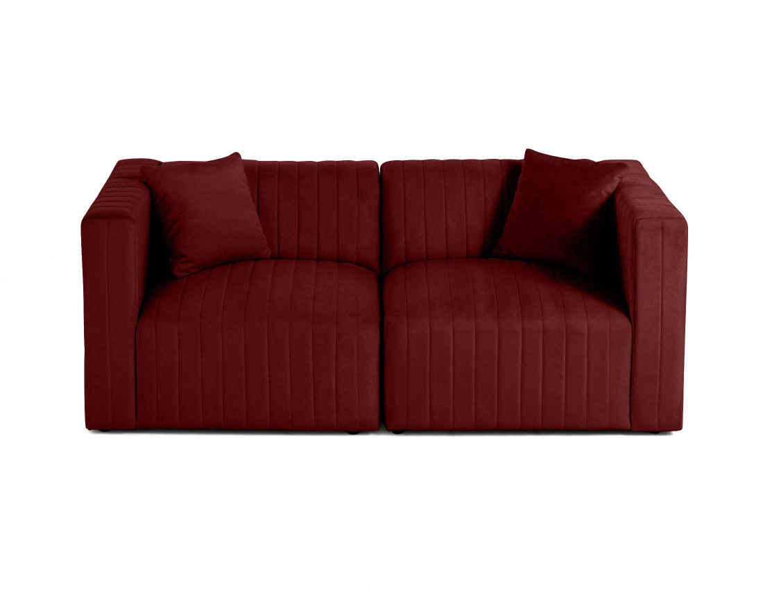 Canapé modulable 2 places en velours Nova