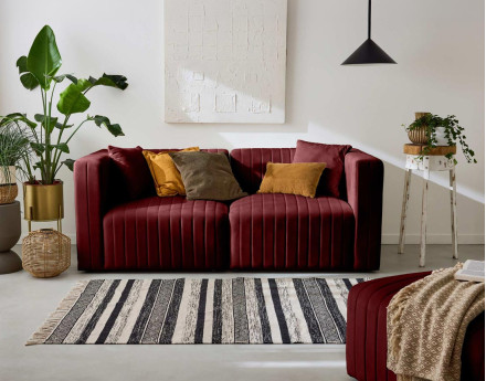 Canapé modulable 2 places en velours Nova