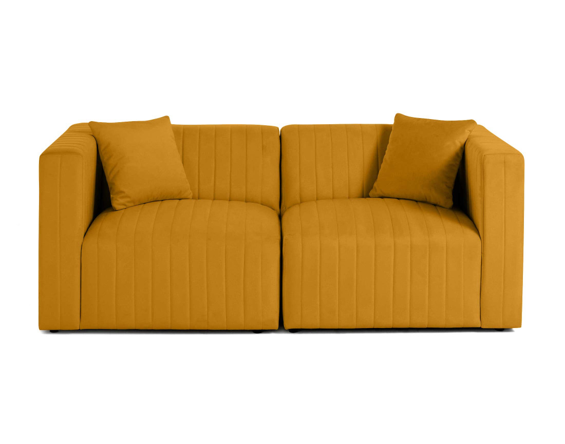 Canapé modulable 2 places en velours Nova