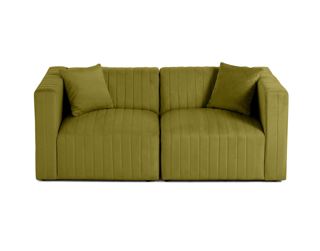 Canapé modulable 2 places en velours Nova