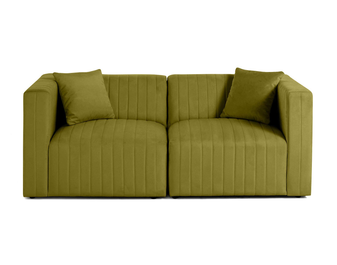 Canapé modulable 2 places en velours Nova