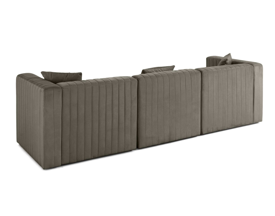 Canapé modulable 3 places en velours Nova