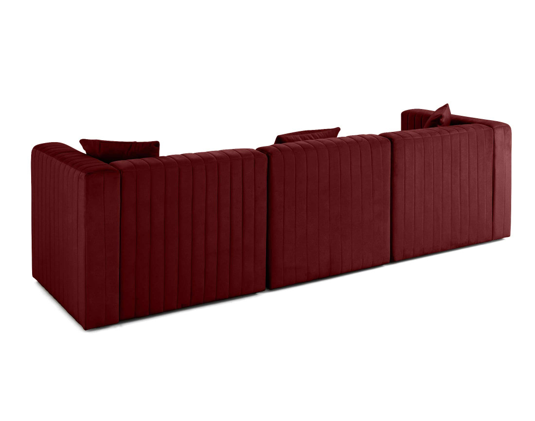 Canapé modulable 3 places en velours Nova