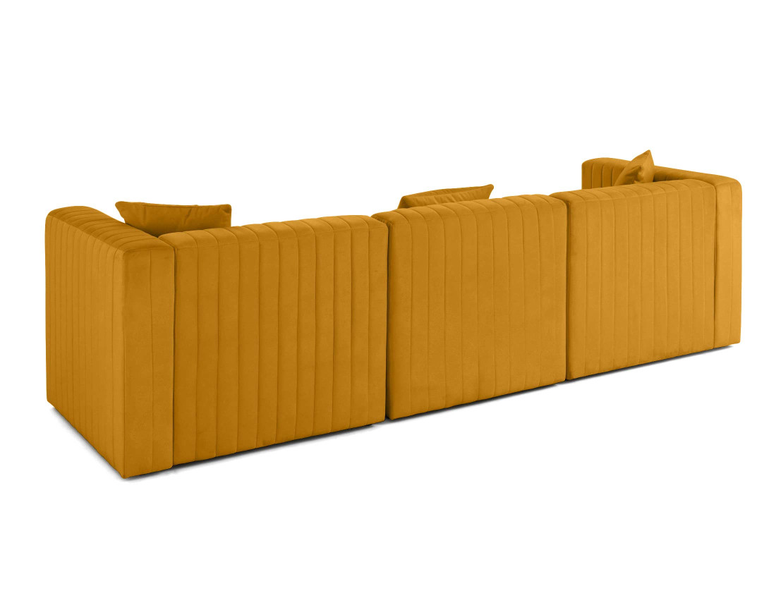 Canapé modulable 3 places en velours Nova