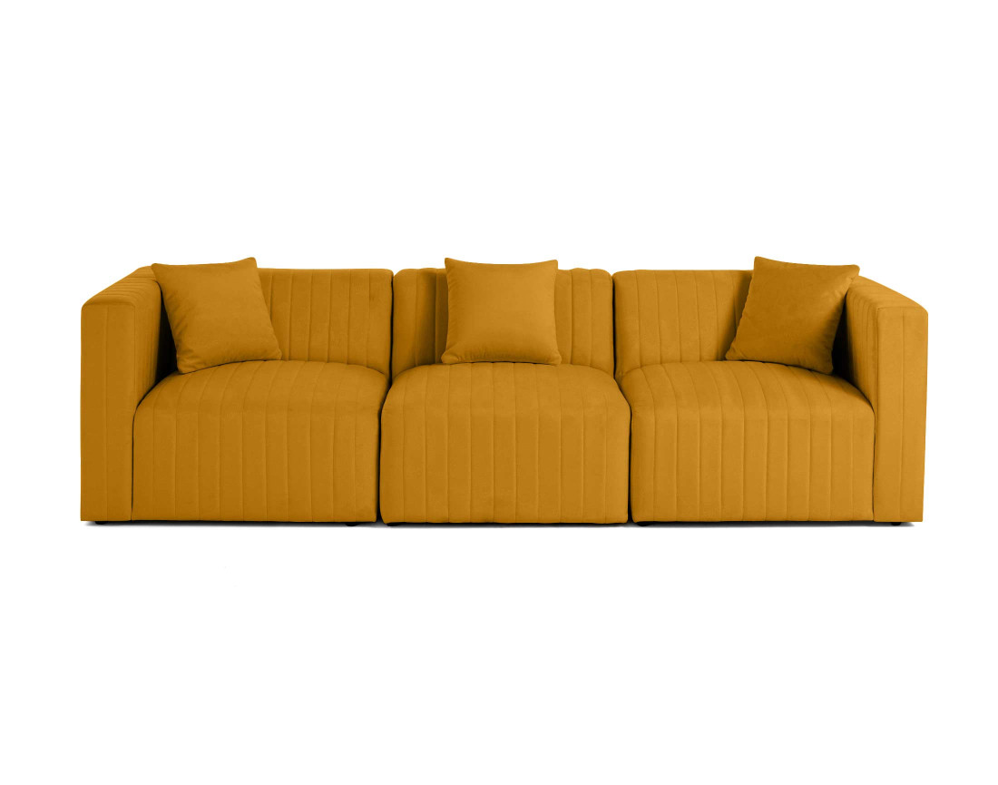Canapé modulable 3 places en velours Nova